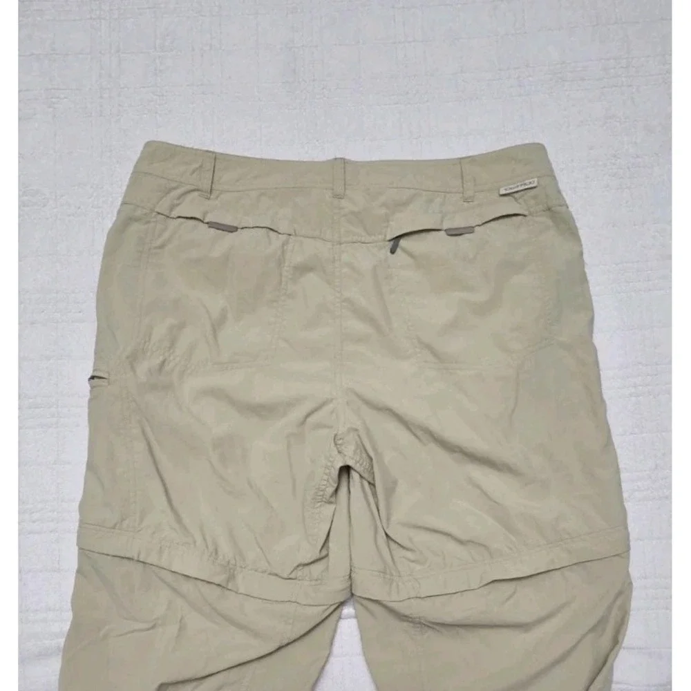 ExOfficio Insect Shield Hiking Pants Mens 36x30 Convertible Khaki Tan Nylon